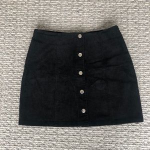 Forever 21 black snap button up skirt